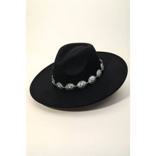 Load image into Gallery viewer, Western Concho Chain Fedora Hat
