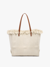 Load image into Gallery viewer, Madison Handwoven Fringe Tote
