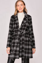 Load image into Gallery viewer, Plaid Print Open Front Cozy Coat
