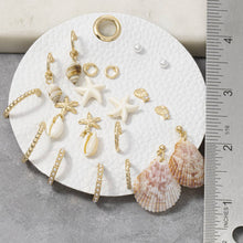 Load image into Gallery viewer, Sea Shell And Pearl Multi Pair Earrings Set
