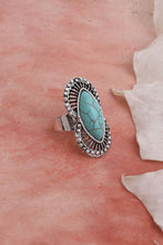 Load image into Gallery viewer, Marquise Western Adjustable Turquoise Ring
