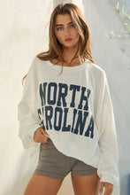 Load image into Gallery viewer, NORTH CAROLINA Oversized Graphic Sweatshirt

