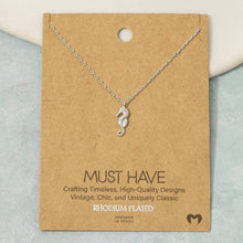 Load image into Gallery viewer, Gold Dipped Sea Horse Pendant Necklace
