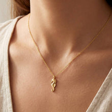 Load image into Gallery viewer, Gold Dipped Sea Horse Pendant Necklace
