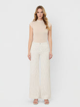Load image into Gallery viewer, HIGH RISE FULL LENGTH STRIPED WIDE LEG JEANS V3836STR
