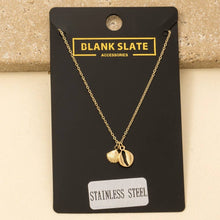 Load image into Gallery viewer, Stainless Steel Double Sea Shell Pendant Necklace
