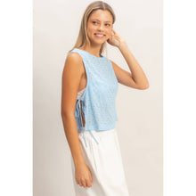 Load image into Gallery viewer, Sleeveless Textured Eyelet Top
