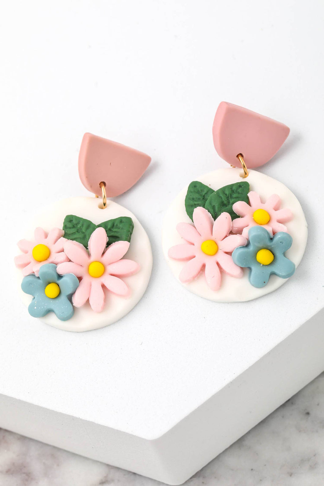 Clay Flower Earrings