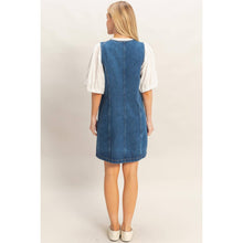 Load image into Gallery viewer, V-Neck Button-Front Denim Dress
