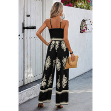 Load image into Gallery viewer, Off Shoulder Ruched Printed High Waist Jumpsuit
