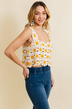 Load image into Gallery viewer, Spring Daisy Crochet Crop Top
