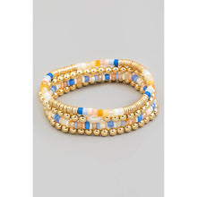 Load image into Gallery viewer, Blue Beaded Bracelet Set
