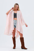 Load image into Gallery viewer, Ocean Embroidered Kimono: Coastal Spring Cover-Up
