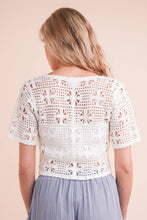 Load image into Gallery viewer, Front Tie Crochet Crop Top
