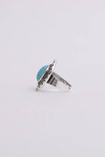 Load image into Gallery viewer, Oval Cut Adjustable Turquoise Ring
