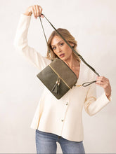 Load image into Gallery viewer, Tara Double Zip Crossbody/Wristlet Bag
