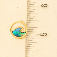 Load image into Gallery viewer, Gold Dipped Circle Wave Stud Earrings
