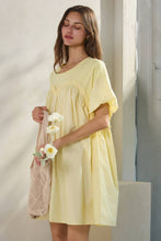 Load image into Gallery viewer, Poplin &amp; Knit Jersey Babydoll Mini Dress
