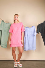 Load image into Gallery viewer, Mineral Washed Oversized Mini Dress
