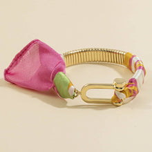 Load image into Gallery viewer, Scarf Wrapped Tube Bangle Bracelet
