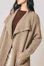 Load image into Gallery viewer, Soft Knit Drape Collar Cardigan
