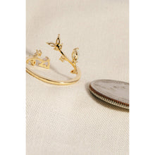 Load image into Gallery viewer, Open Leaf Twist Butterfly Ring
