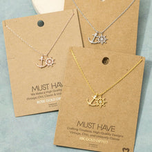 Load image into Gallery viewer, Gold Dipped Anchor And Wheel Charms Necklace
