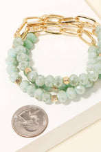 Load image into Gallery viewer, Glass Beaded Chain Link Bracelet Set
