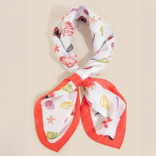 Load image into Gallery viewer, Sealife Multi Seashells Bandana Scarf
