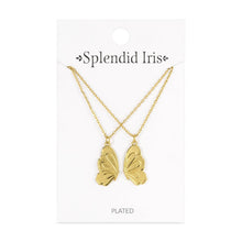 Load image into Gallery viewer, BFF Pair Of Butterfly Halves Friendship Necklaces
