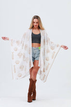 Load image into Gallery viewer, Ocean Embroidered Kimono: Coastal Spring Cover-Up
