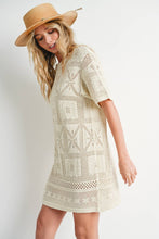 Load image into Gallery viewer, AZTEC KNIT SHIFT DRESS
