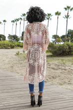 Load image into Gallery viewer, Cotton Lace Longline Kimono
