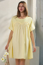 Load image into Gallery viewer, Poplin &amp; Knit Jersey Babydoll Mini Dress
