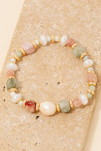 Load image into Gallery viewer, Mixed Stone And Pearl Beaded Bracelet
