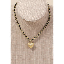 Load image into Gallery viewer, Metallic Heart Pendant Chain Necklace
