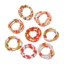 Load image into Gallery viewer, Assorted Color 2mm Stretch Seed Bead Rings
