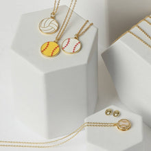 Load image into Gallery viewer, Perfect Serve! Enamel Volleyball Necklace
