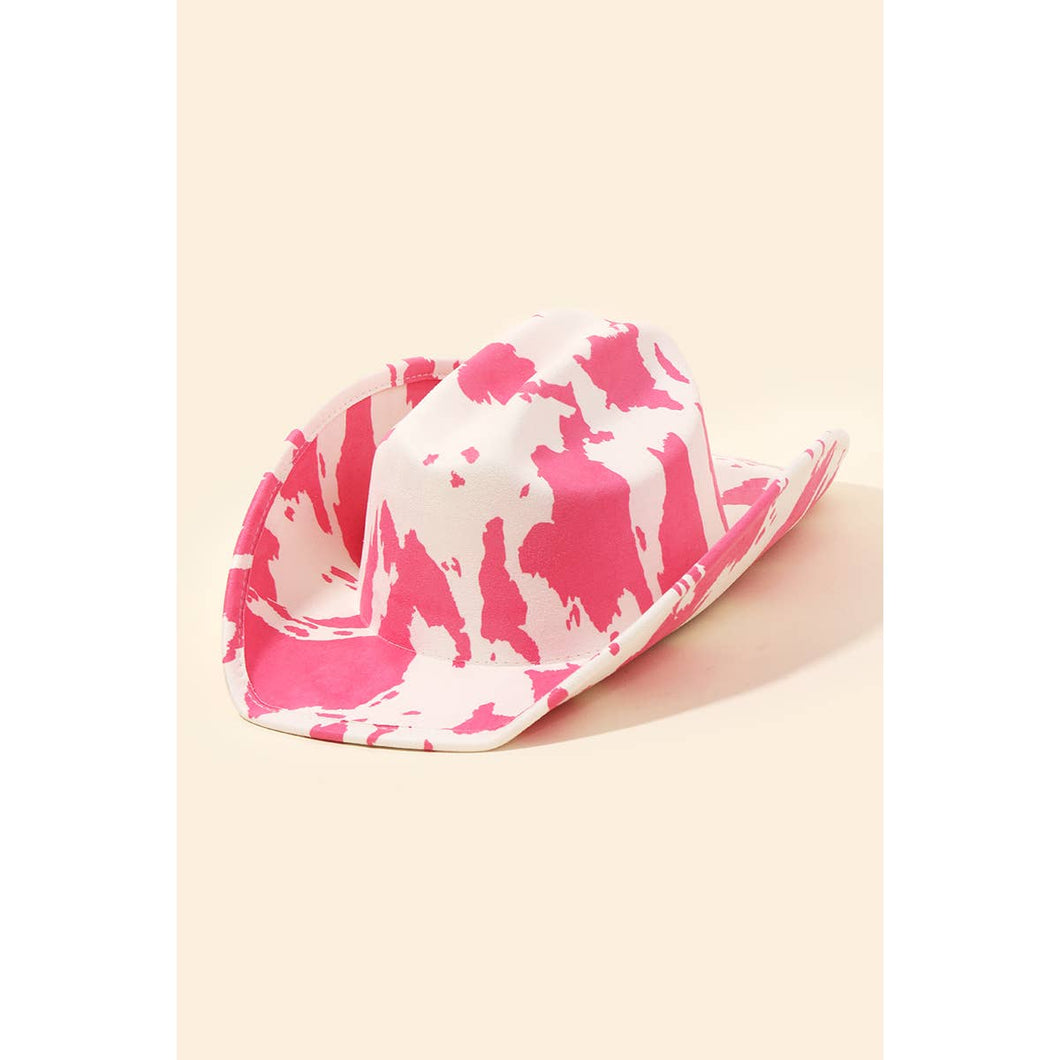 Cow Print Cowboy Hat