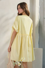 Load image into Gallery viewer, Poplin &amp; Knit Jersey Babydoll Mini Dress
