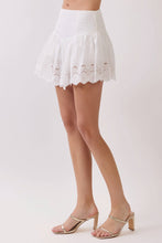 Load image into Gallery viewer, Floral Eyelet Embroidery Detail Mini Skirt
