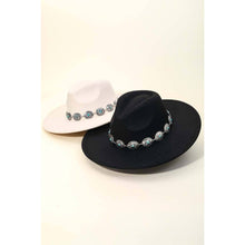 Load image into Gallery viewer, Western Concho Chain Fedora Hat
