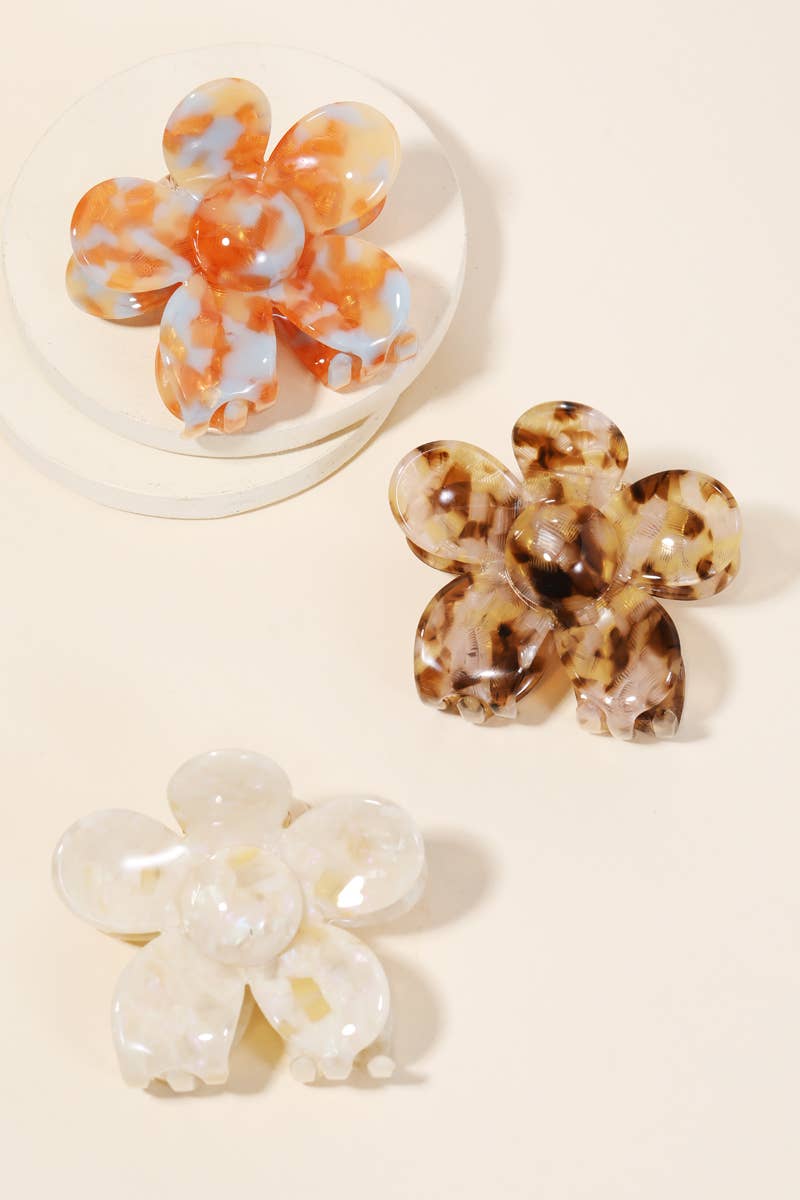 Acetate Flower Hair Clip