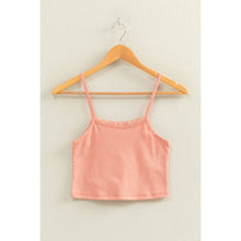 Load image into Gallery viewer, Ribbed Lace Crop Top
