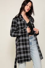 Load image into Gallery viewer, Plaid Print Open Front Cozy Coat
