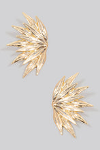 Load image into Gallery viewer, Solid Metallic Leaves Stud Earrings
