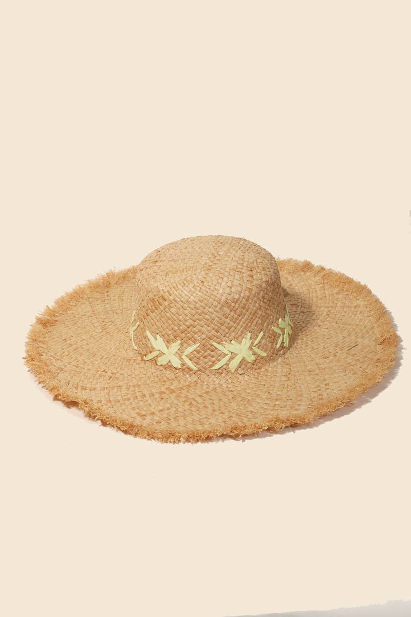 Natural Raffia Weave Sun Hat