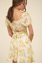 Load image into Gallery viewer, FLORAL CORSET MINI DRESS YELLOW
