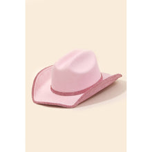 Load image into Gallery viewer, Pave Rhinestone Trim Cowboy Hat
