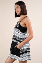 Load image into Gallery viewer, Striped Mini Dress W/ Shorts
